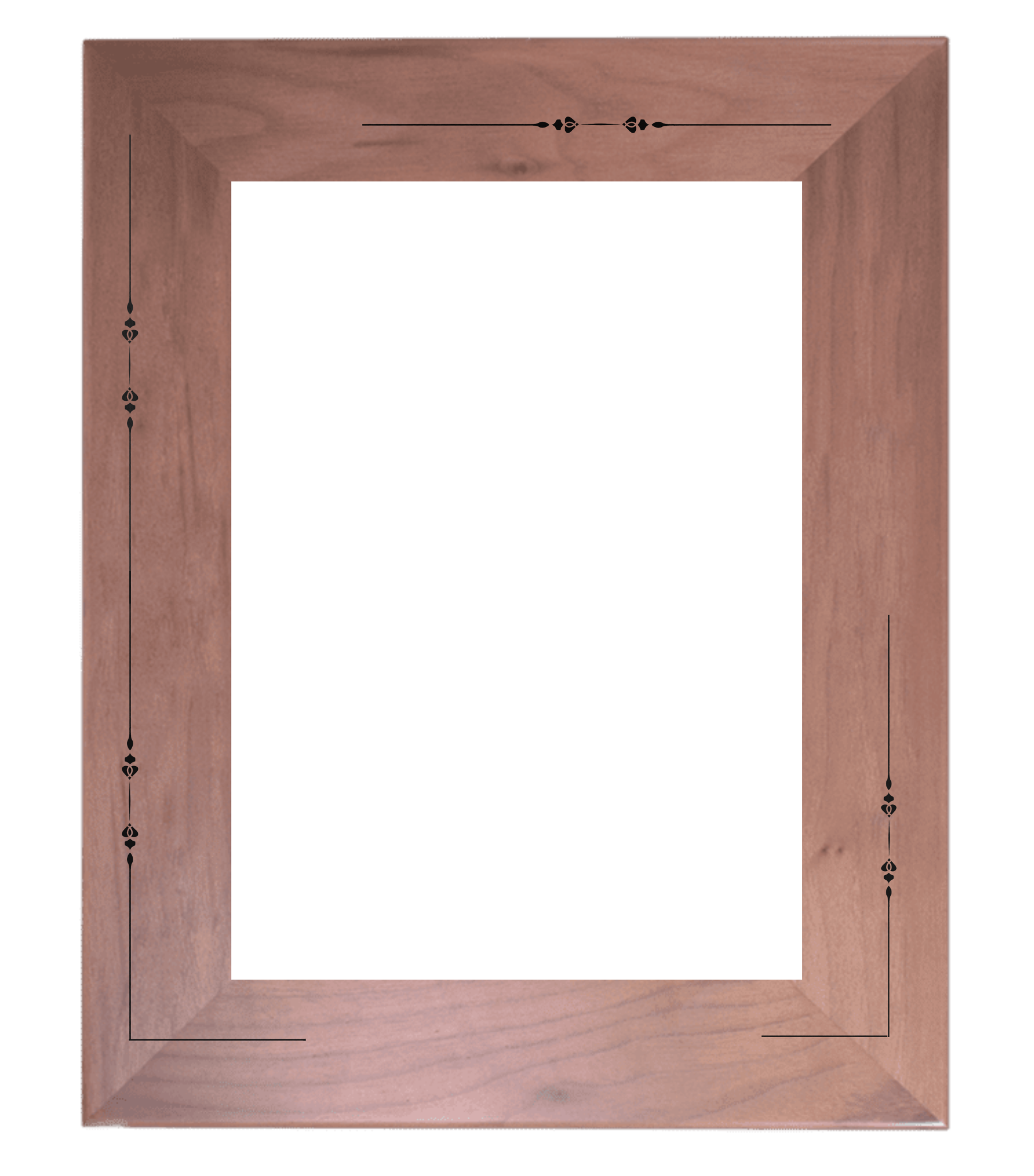 Mr. and Mrs. - Wedding Personalized Wooden Photo Frame Custom Engraved - Red Alder Genuine Walnut Photo Frame
