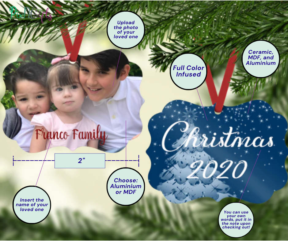 Personalized Ornament - Benelux Style - Blue Christmas customized with Photo