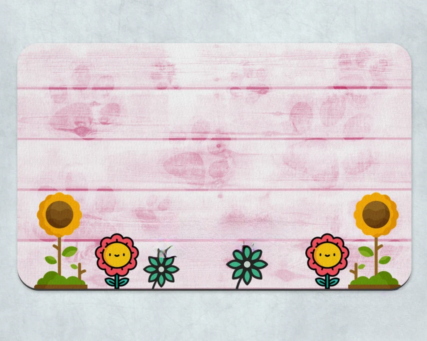 Pink Garden Pet Placemat Pet Food Dish SET, Dog Food Storage, Cat Food Place Mat, Pet Accessories, Custom Placemat