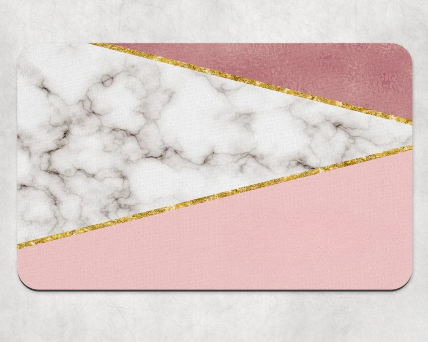 Gray Marble Pink and Gold Dog Mat, Marble Personalized Dog Placemat, Custom Pet Food Mat, Pet Bowl Mat, Cat Feeding Mat, New Puppy Gift