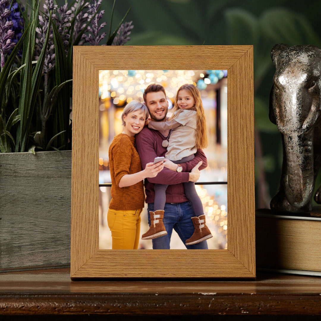 Portrait Personalized Wooden Photo Frame Custom Engraved - Red Alder Photo Frame Genuine Walnut Photo Frame