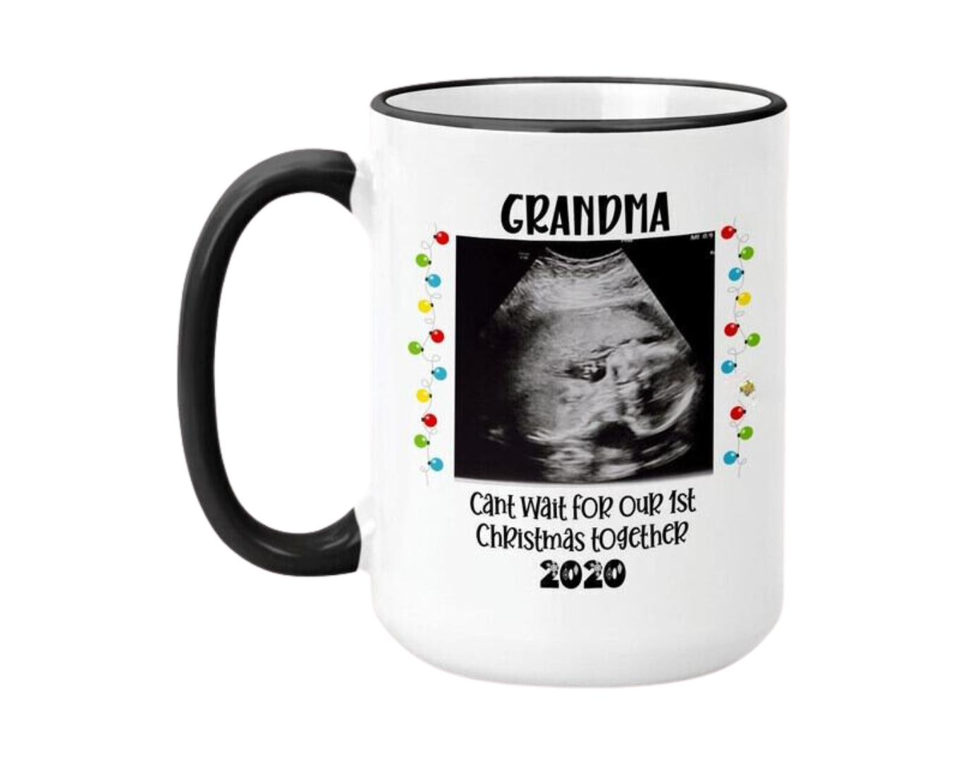 Christmas ULTRASOUND picture mug, Personalized Mugs, Coffee mug for Dads; Christmas Gift for dads; Dad to be gift; Pregnancy reveal gift