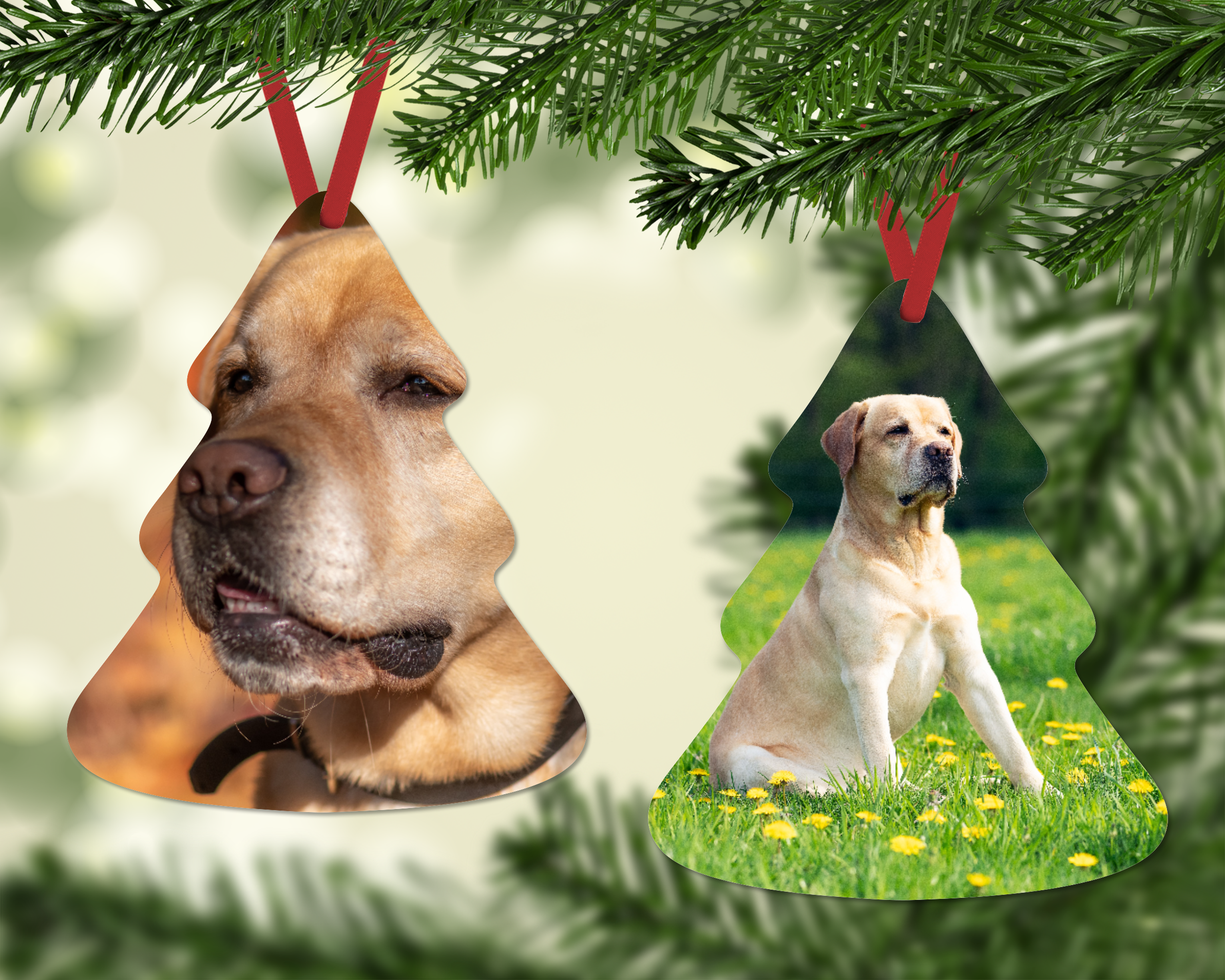 Personalized Christmas Ornament for your Dog Xmas tree style Perfect for your tree